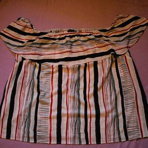 Lane Bryant Off-the-Shoulder Striped Top Size 22/24